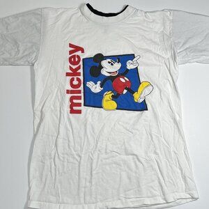 Vintage Disney Store‎ T Shirt Mens XL Mickey USA Single Stitch USA White